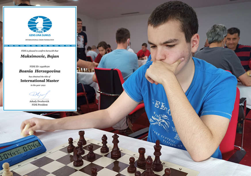 Svjetska šahovska federacija potvrdila: Bojan Maksimović zvanično MEĐUNARODNI MAJSTOR