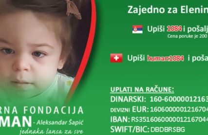 Mala Elena nas treba u NAJVAŽNIJOJ BICI: Zakazana joj transplantacija koštane srži, a za septembar fali još 217.000 evra