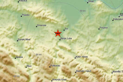 Trajao par sekundi: Zemljotres u Banjaluci, jačine 3,9 stepena po Rihteru