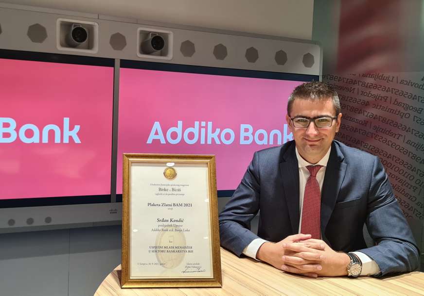 Srđan Kondić, predsjednik Uprave Addiko banke Banjaluka, najuspješniji mladi menadžer u bankarstvu BiH