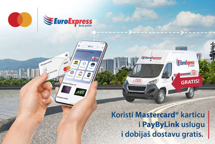Sa PayByLink uslugom EuroExpress brze pošte i Mastercard karticom DOSTAVA GRATIS