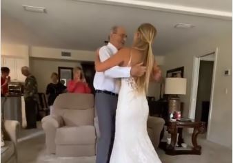 Njena ljubav nema granica: Unuka na dan vjenčanja prešla više od hiljadu kilometara da otpleše vjenčani ples sa bolesnim djedom (VIDEO)