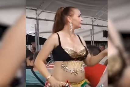 "IMA LI OVA MUŽA?" Ljudi šokirani snimkom trudne plesačice Sandre na prepunom vašaru (VIDEO)