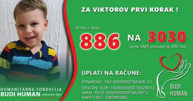 Mali Viktor (4) NE HODA I NE PRIČA: Dječaku treba još 25.000 evra za operaciju kičme da bi mogao da prohoda