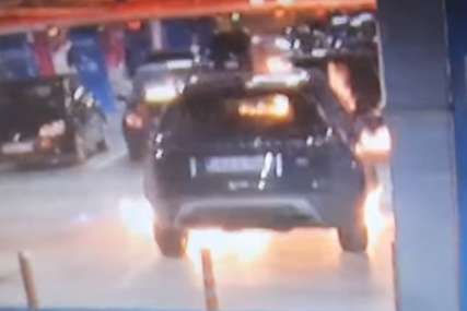 Automobil poznate starlete NAMJERNO ZAPALJEN: Muškarac sa kanisterom  prilazi džipu, nakon toga je buknuo požar (VIDEO)