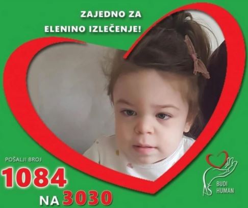 Pronađen je kompatibilan donor za Elenu: Imamo dvije sedmice da skupimo 73.000 evra
