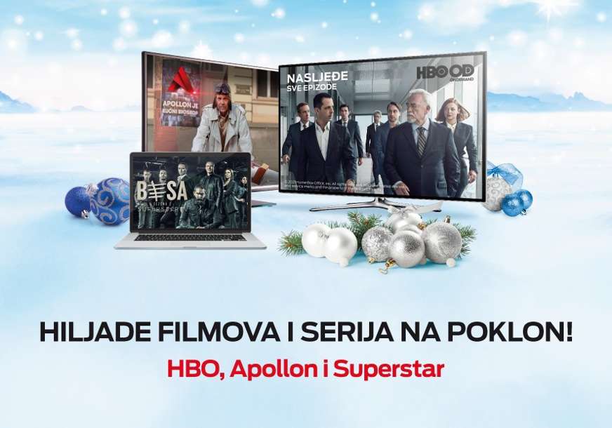HILJADE FILMOVA I SERIJA NA POKLON M:tel poklanja HBO, Apollon i Superstar do kraja februara 2022. godine