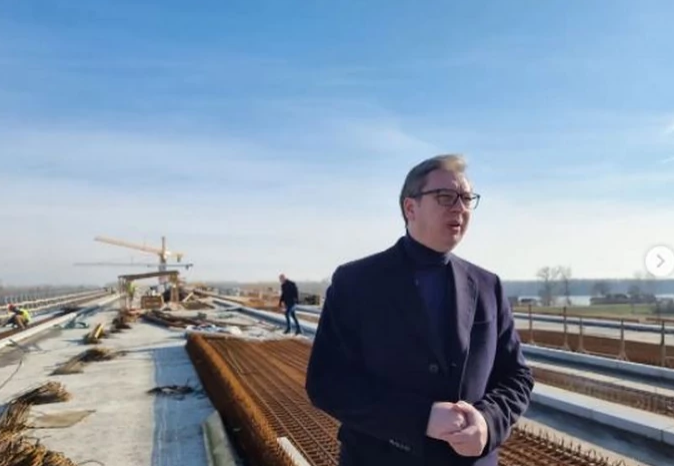 Vučić na mostu na Savi "Nije naš posao da blokiramo, već da gradimo mostove"