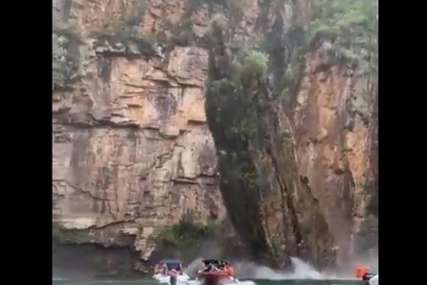 HOROR U BRAZILU Stijena se obrušila na čamce ispod vodopada, najmanje pet mrtvih (UZNEMIRUJUĆI VIDEO)