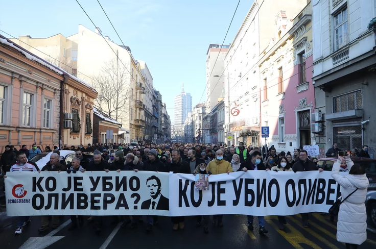"Pucnji u Olivera su pucnji u slobodu" Završena protestna šetnja povodom godišnjice Ivanovićevog ubistva
