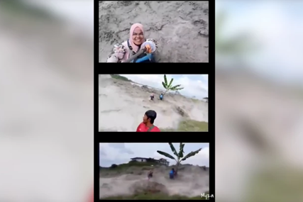 Nadrealne scene u Tongi zapanjile svijet: Cunami ide ka njima, on tuče palmu, a ostali prave selfi (VIDEO)