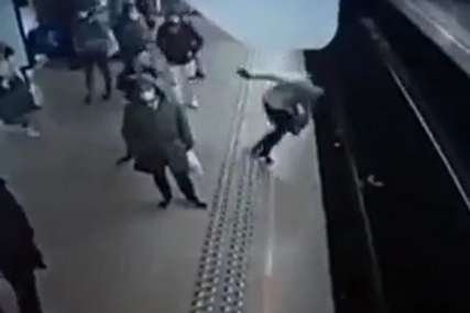 UŽAS NA BRISELSKOM METROU Mladić namjerno gurnuo ženu na prugu, voz se zaustavio u posljednjem trenutku (VIDEO)