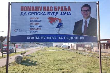 POBROJANI I PROJEKTI U Bijeljini postavljeni bilbordi zahvalnosti Vučiću (FOTO)