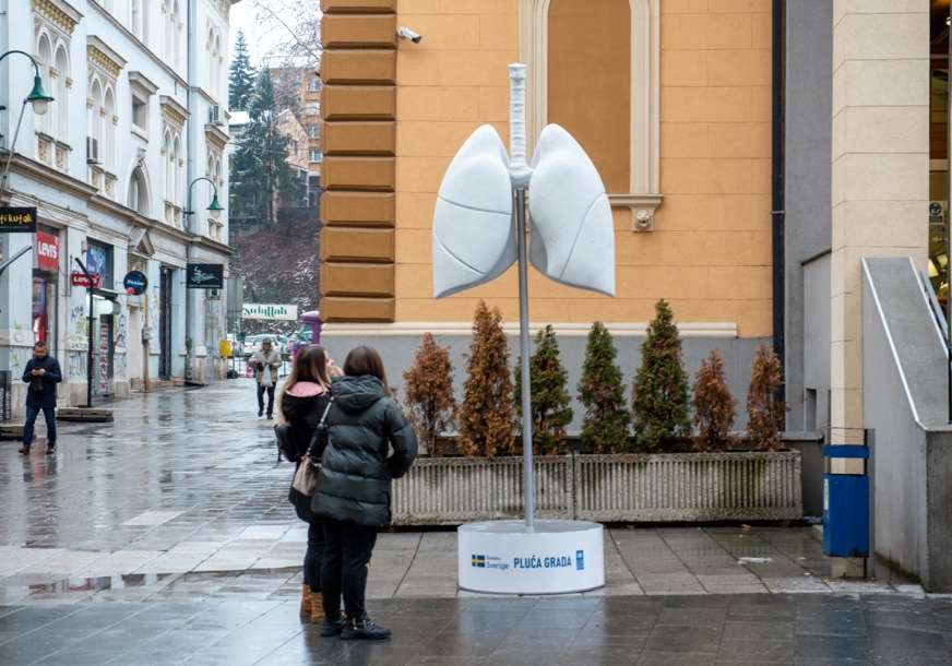Instalacija "Pluća grada" na tri lokacije: Pratite kako na njih utiče zagađeni vazduh (FOTO)