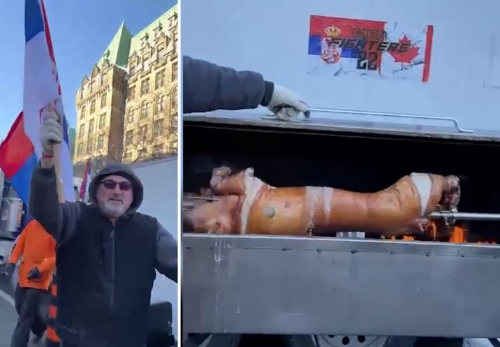 PEKLI PRASE ISPRED PARLAMENTA Nevjerovatne scene u Otavi na protestu kamiondžija protiv korona mjera  (VIDEO)