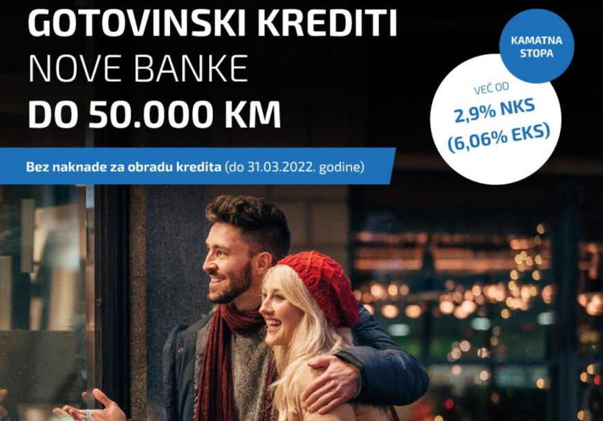 Gotovinski krediti Nove banke bez troškova obrade do kraja marta