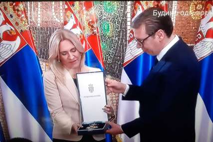 Vučić uručio Orden Cvijanovićevoj: Izuzetne zasluge u razvijanju i učvršćivanju saradnje i prijateljskih odnosa između Srbije i Srpske (FOTO)