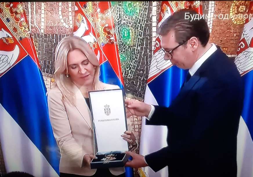 Vučić uručio Orden Cvijanovićevoj: Izuzetne zasluge u razvijanju i učvršćivanju saradnje i prijateljskih odnosa između Srbije i Srpske (FOTO)
