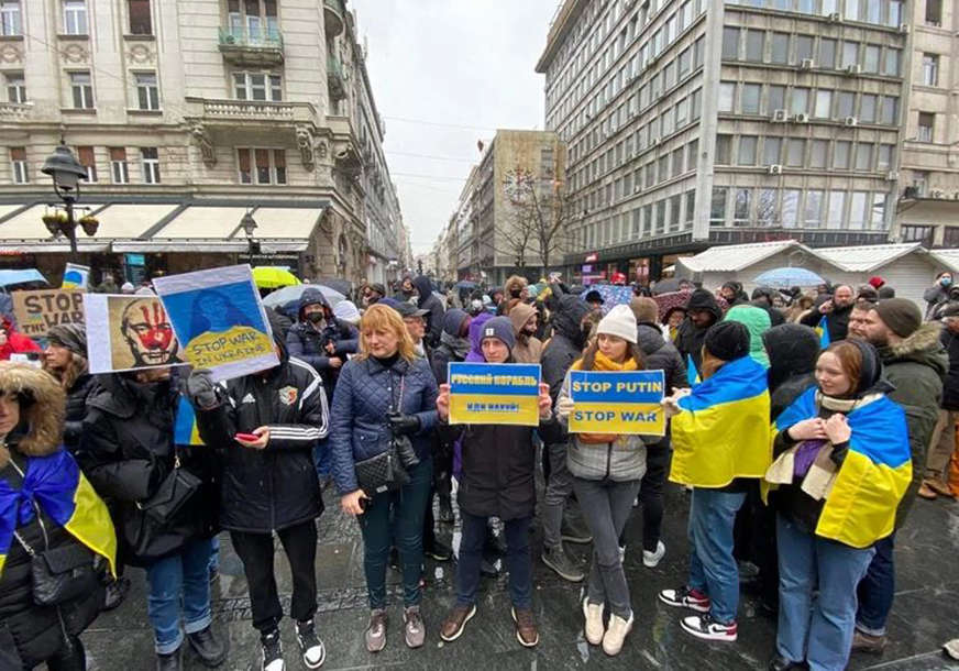 "PUTIN NIJE RUSIJA" Počeo antiratni skup u centru Beograda
