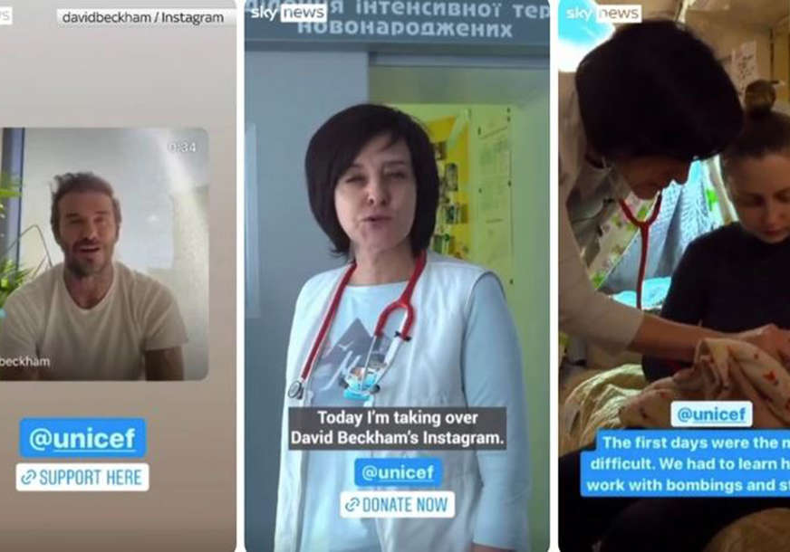 "Plačemo, brinemo, ali niko ne odustaje" Dejvid Bekam ustupio svoj nalog na Instagramu ukrajinskoj doktorki