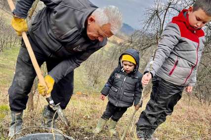 Rođendan i proljeće sa unucima: Milenko iz Grbavaca izabrao poseban povod za sadnju voća