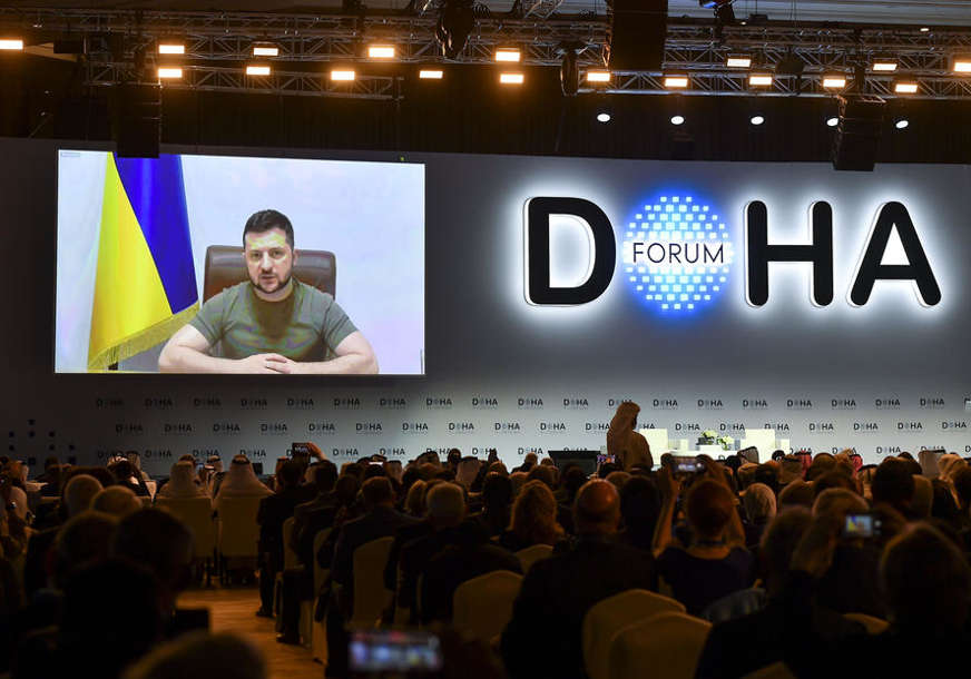Zelenski se uključio na Doha forum "Ruski napadi utiču na proizvodnju hrane, a to će osjetiti mnoge zemlje"