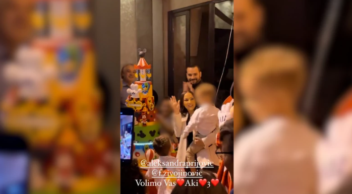 Torta na šest spratova: Sin Aleksandre Prijović proslavio treći rođendan (VIDEO)
