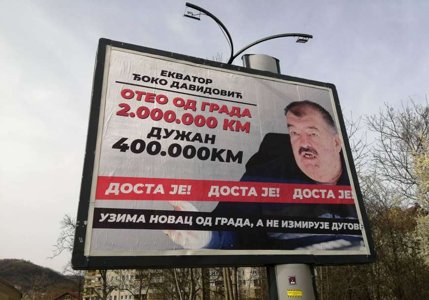 BILBORD PODIGAO BURU Stanivuković vlasnika "Ekvatora" nazvao "finansijskim vampirom", Davidović mu oštro odgovorio