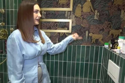 "Slavine od 900 evra, MAJMUNI NA TAPETAMA"  Enino novo kupatilo je hit na društvenim mrežama (FOTO, VIDEO)