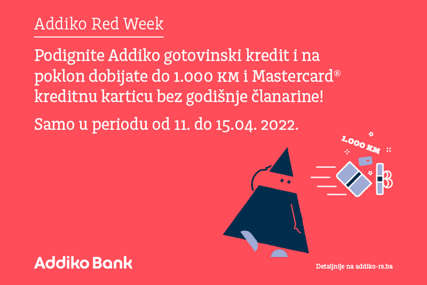 Posebne pogodnosti prilikom ugovaranja gotovinskog kredita tokom aprilske Addiko Red Week akcije