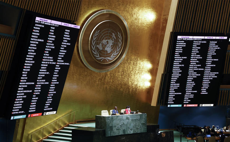 PALA ODLUKA Generalna skupština Ujedinjenih nacija suspendovala Rusiju iz Savjeta za ljudska prava (FOTO)