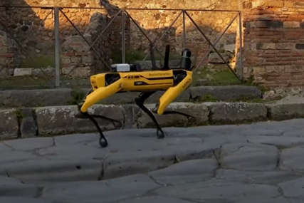 VJERNI ČUVAR Robotski pas patrolira Pompejom (VIDEO)