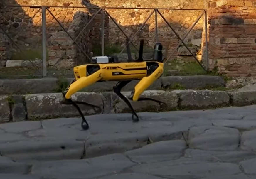 VJERNI ČUVAR Robotski pas patrolira Pompejom (VIDEO)