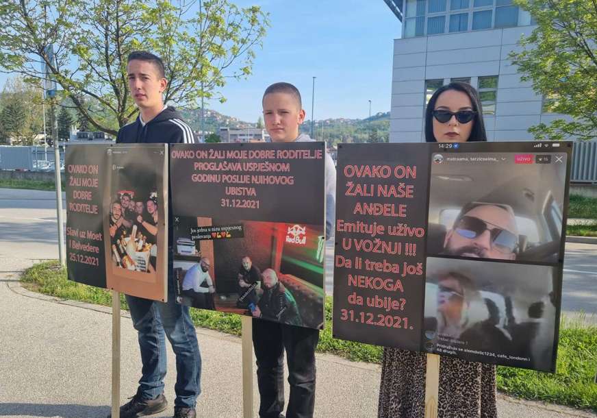 Porodica Hršum protestuje ispred suda "Vjerujemo u pravičan ishod sudskog postupka" (FOTO)