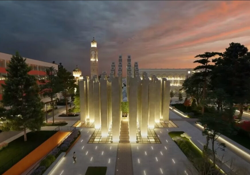 Simbolična 62 stuba, na njima uklesana imena: Spomenik poginulim borcima niče u srcu Banjaluke (FOTO, VIDEO)