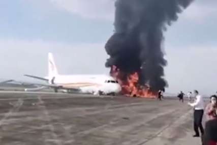 Drama na aerodromu u Kini: Avion se zapalio prilikom polijetanja, na sreću niko nije nastradao (VIDEO)