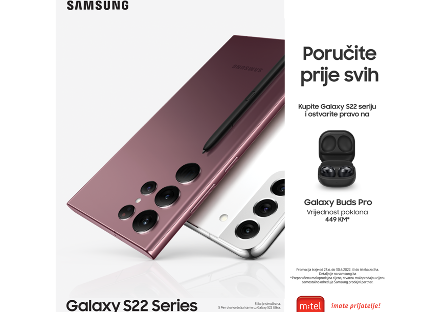 Rezervišite svoj dugo očekivani telefon iz Samsung S22 serije uz sjajan poklon!
