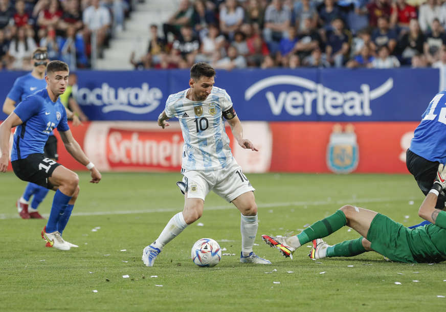 UNIŠTIO ESTONCE Mesi postigao pet golova za Argentinu