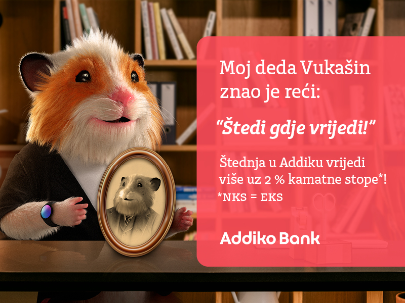 U Addiko banci Banjaluka atraktivna ponuda za štednju - kamatna stopa 2% na rok od 2 godine