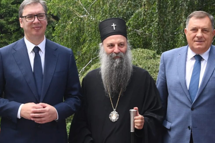 Vučić se sastao sa Dodikom, patrijarhom i članovima sinoda: Razgovarali o situaciji u srpskim sredinama na Kosovu i Metohiji (FOTO)