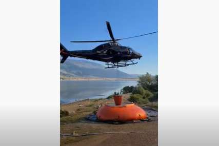 Pomoć u gašenju požara: Uz helikopter, na Blidinje stigao i POSEBAN BAZEN od Civilne zaštite Srpske (VIDEO)