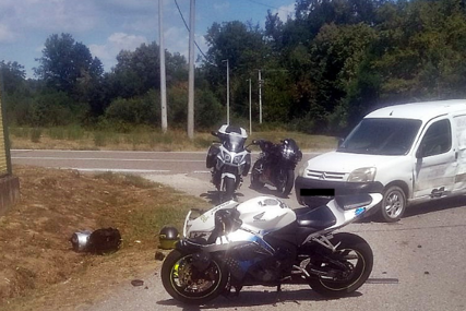 Saobraćajna nesreća kod Bijeljine: Povrijeđeni motociklista zadržan na liječenju (FOTO)