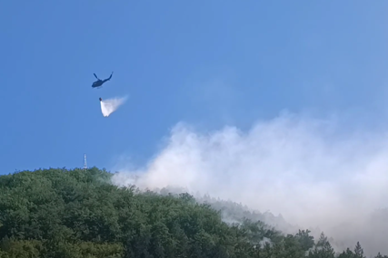 Helikopter će gasiti vatru u Popovom polju: Požar izbio sinoć usljed udara groma