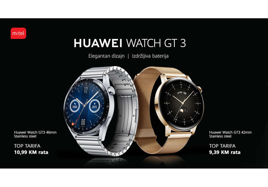Trenirajte kao profesionalac sa Huawei Watch GT3: Spojite m:tel Top tarifu s elegantnim i moćnim pametnim satom