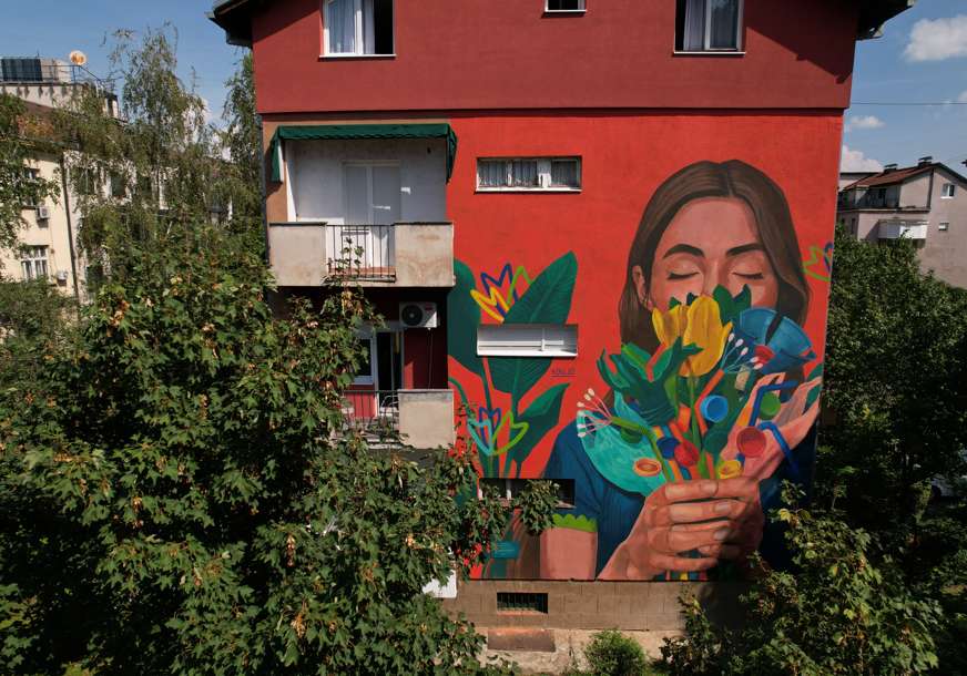 IMA JAKU PORUKU Mural „Centra za životnu sredinu“ ukazuje na problem zagađenja životne sredine