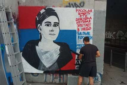 Umjesto lica i poruke na ruskom ostala bjelina: Prekrečen mural posvećen kćerki Putinovog ideologa