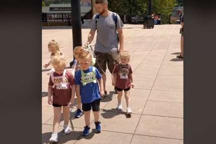 Ovaj tata je na udaru žestokih kritika: Zbog načina na koji šeta svoju djecu ljudi se zgražavaju (VIDEO)