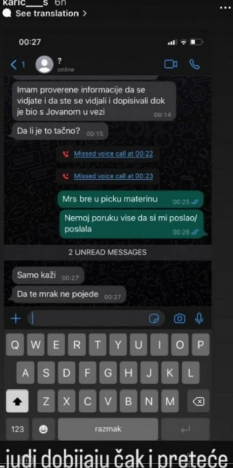FOTO: STEFAN KARIĆ/ INSTAGRAM/SCREENSHOT