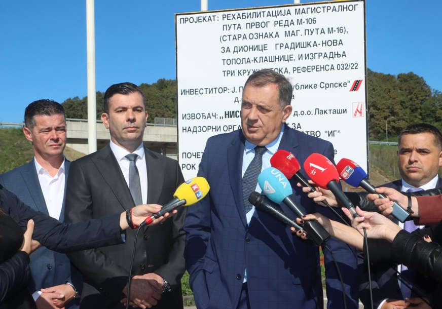 "Malim putevima odlaze, a velikim dolaze u Srpsku" Dodik poručuje da je veoma važna izgradnja magistralnih i auto-puteva