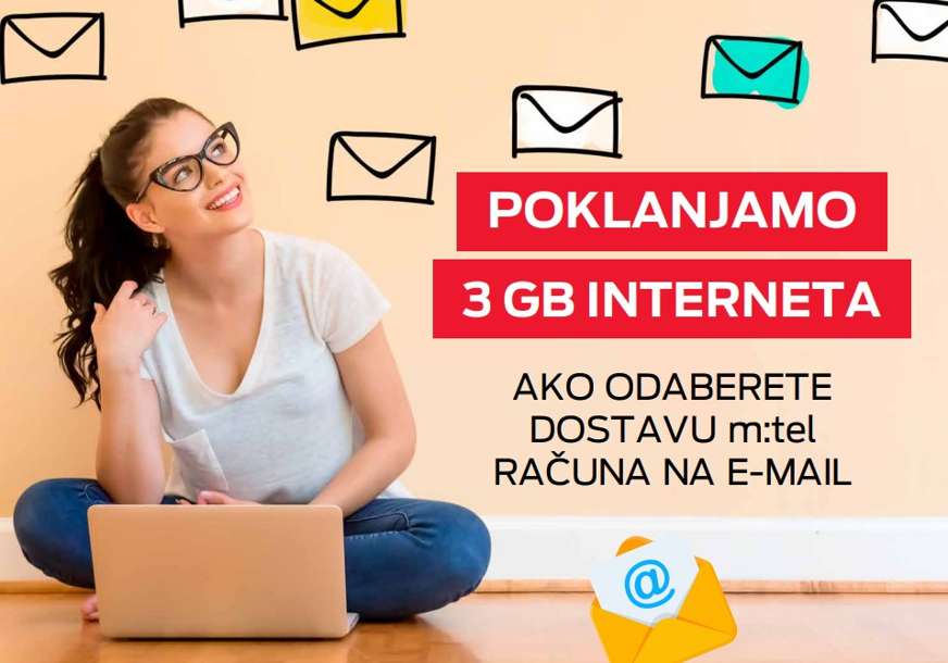 Kompanija m:tel ponovo nagrađuje: Račun na mejl uz poklon od 3 GB neta